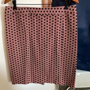 Loft polka dot pencil skirt, size 12